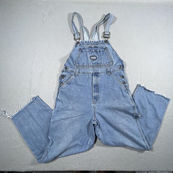 VTG Paco Jeans Overalls Men Large Denim Workwear Carpenter Distressed Baggy 90s - Picture 1 of 7